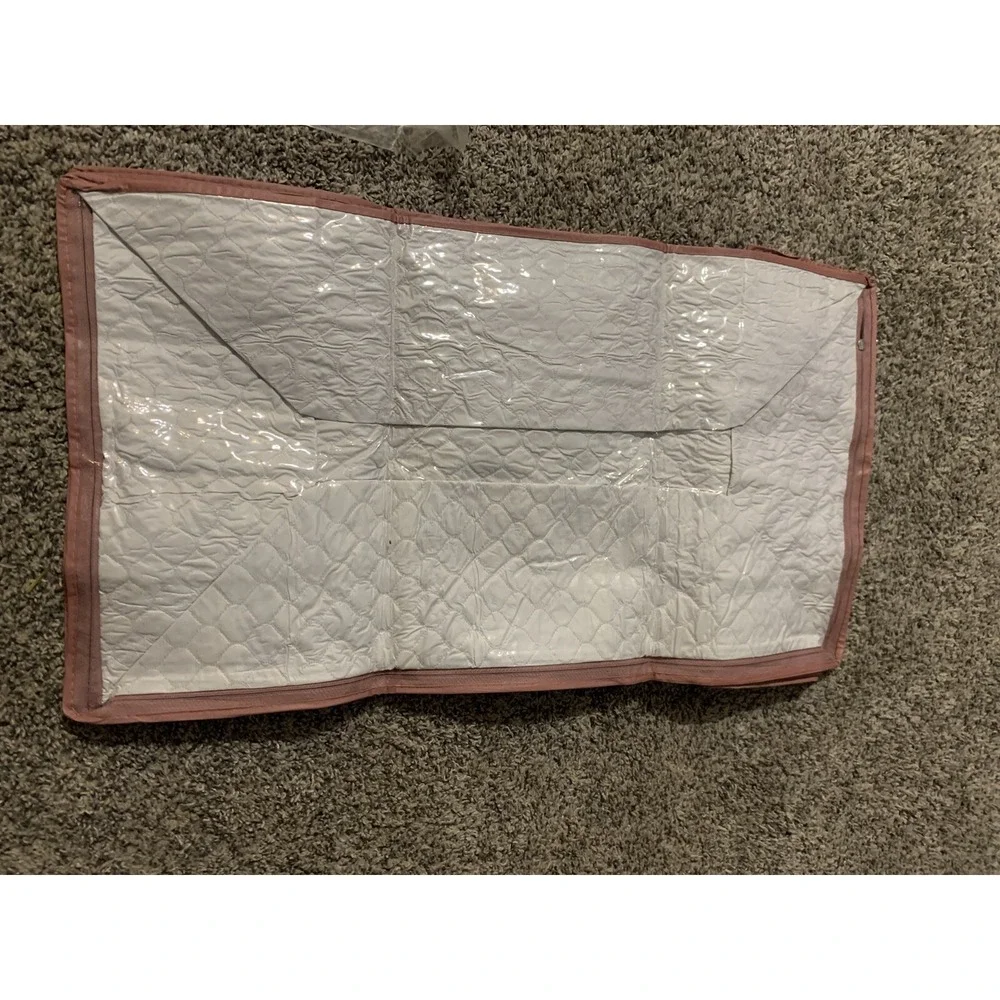 Vintage 1960s Pink Sweater Storage Bag New Unused 24x13x12 Blanket Storage Bag